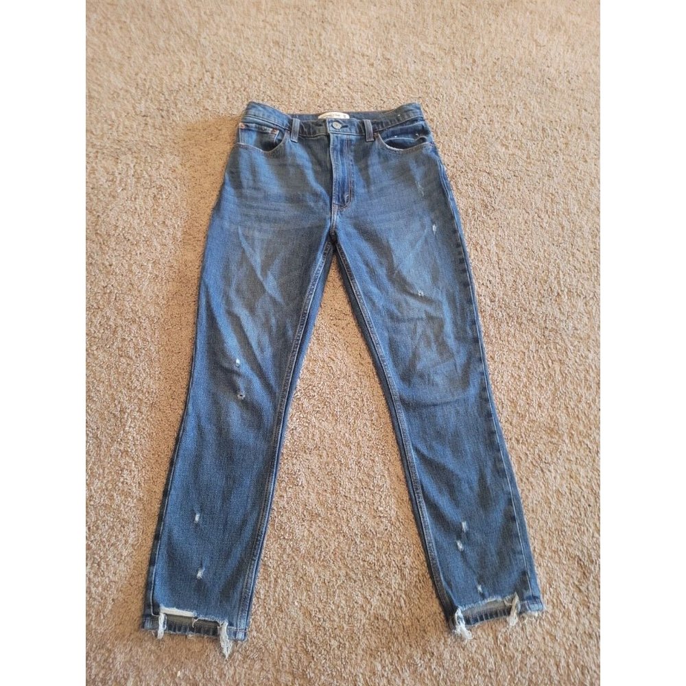 Abercrombie & Fitch The Skinny High Rise Jeans Women's Size 25/0 Short Inseam
